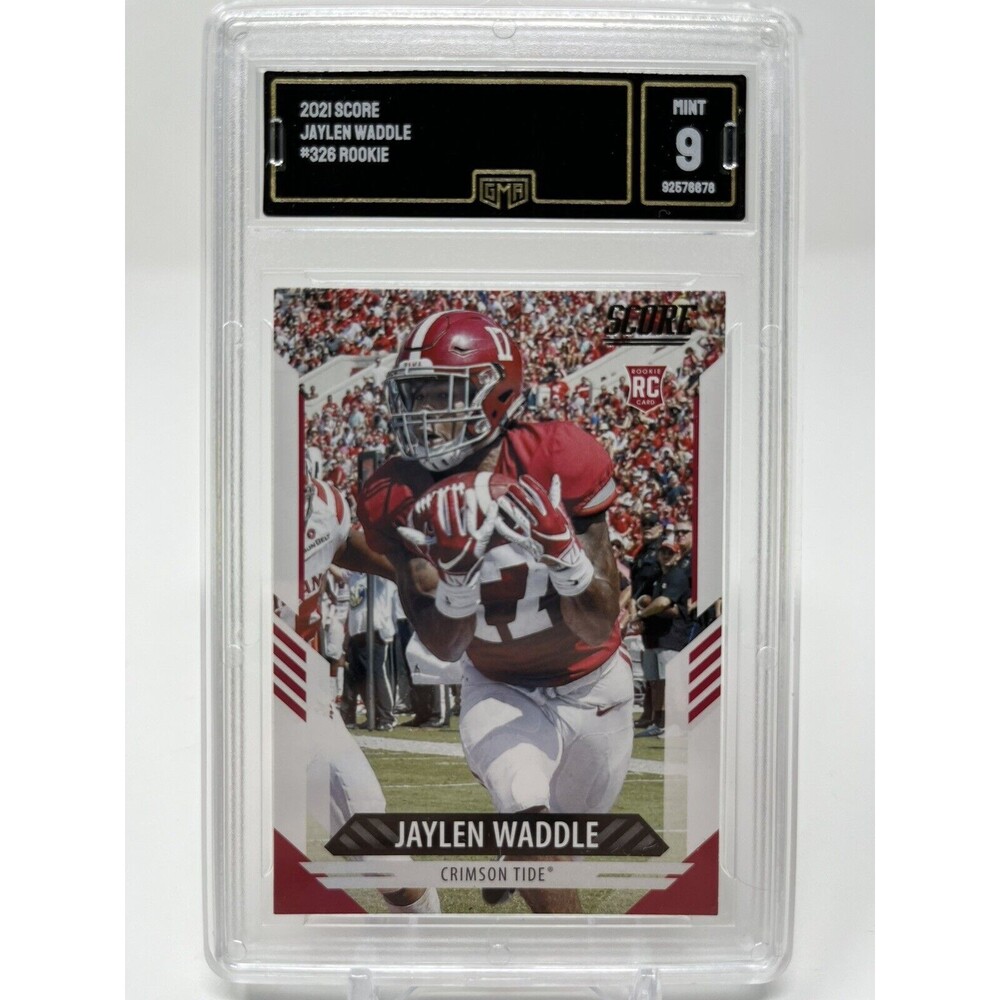 2021 Score Jaylen Waddle 326 Rookie GMA 9 MINT